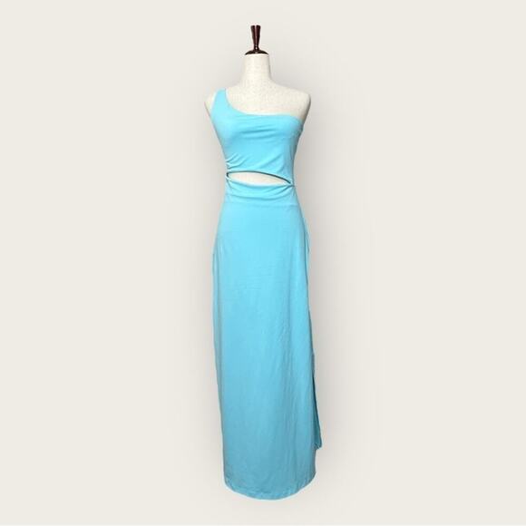 NWT | Susana Monaco | One Shoulder Cut Out Maxi Dress | Fresh Water | Medium - Picture 12 of 12